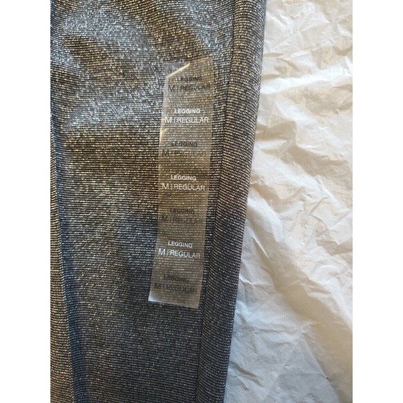 Womens Dessy Leggings Sz M Metallic Silver Pull On Mid Rise Apt 9 - Picture 8 of 9
